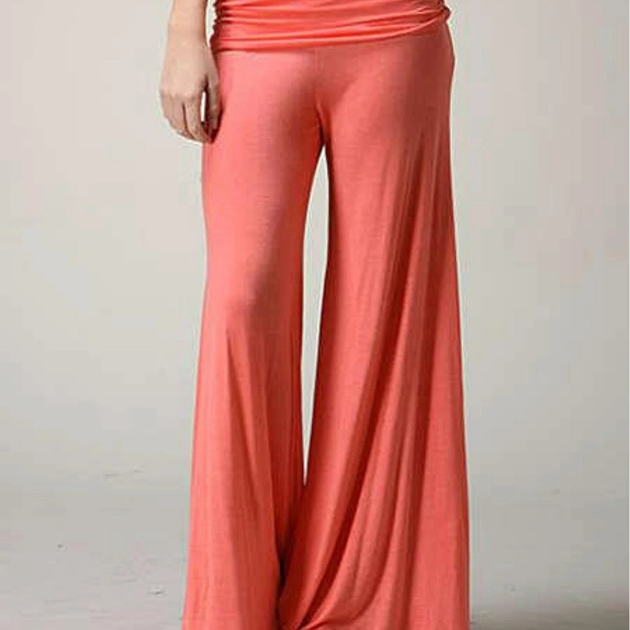 Coral Silk Flow Pants