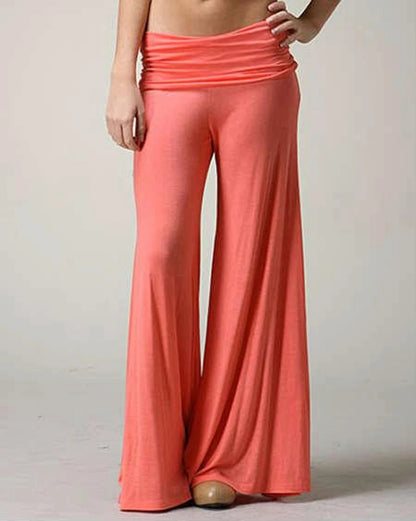 Coral Silk Flow Pants